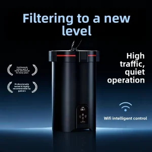NETLEA Variable Frequency Large Capacity Cartridge Filter Bluetooth Smart Control Silent Aquarium Filter External System