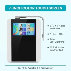 NEW 11 Plates Kangen Water Machine LCD Touch Screen PH 4.5 10.5 Alkaline Water Ionizer CE Certified OEM ODM