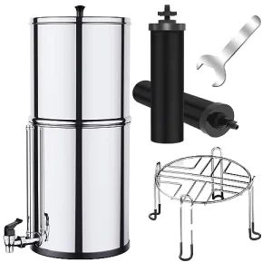 NSF ANSI 372 Certified Gravity Water Filter System 304 Stainless Steel Purifier with pH Water Filter