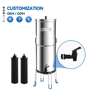 NSF/ANSI 42/372 LT-1.5A Outdoor Portable 1.5 Gallon Stainless Steel Gravity-Fed Water Filter