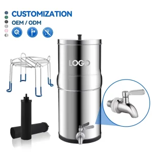 NSF/ANSI 42/372 LT-2.25A Outdoor 2.25 Gallon Stainless Steel Gravity Water Filter System