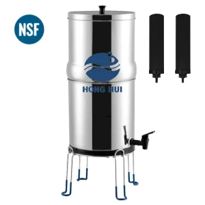 NSF/ANSI 42/372 Portable Outdoor Stainless Steel Gravity Water Filter System