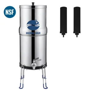 NSF/ANSI 42 and 372 LT-1.5A 1.5 Gallon Stainless Steel Gravity Water Filtration System