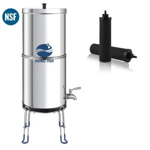 NSF/ANSI 42 and 372 LT-2.25B Portable 2.25-Gallon Camping Stainless Steel Gravity Water Filter