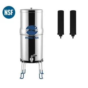 NSF/ANSI 42&372 LT-1.5A 1.5 Gallons Outdoor Portable Stainless Steel Gravity-Fed Water Filter
