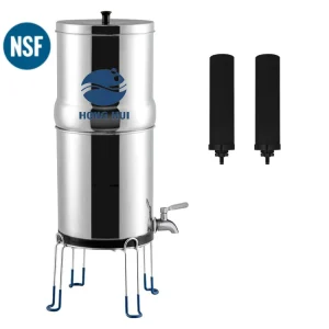 NSF/ANSI 42&372 LT-2.25A 2.25 Gallons Camping Hiking Outdoor Stainless Steel Gravity Water Filter