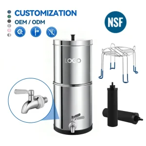 NSF ANSI 42&372 Outdoor LT-2.25B 2.25 Gallons Outdoor Stainless Steel Countertop Gravity Fed Water Filter System