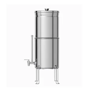 NSF-Certified 304 Stainless Steel Countertop Gravity Water Filter System with Fluoride Removal and Silver Impregnation