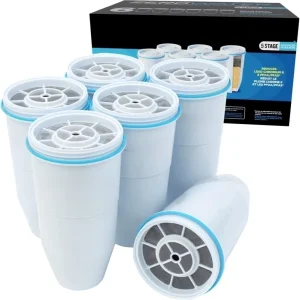 NSF Certified 5 Stage Replacement Filter 0 TDS Activated Carbon for Improved Tap Water Taste Lead & Chromium Reduction