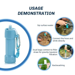 NSF Certified OEM Portable Personal Water Filter Straw for Camping and Survival