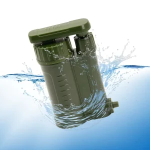 NSF Portable Outdoor Water Purifier with Hand Pump, UF and Carbon Filtration for Hiking and Camping