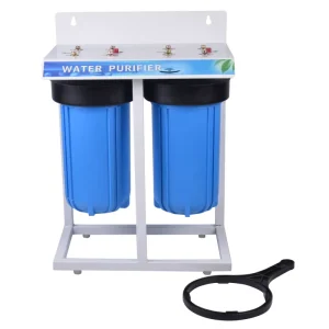 NW BRM02-LS1 Double Filtration Big Blue Water Purifier System with Steel Shelf for Outdoor Use