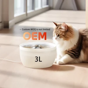 New 101oz Round Pet Drinking Water Dispenser Ultra Silent Auto Fountains and Accessories for Animal Trinkbrunnen Katzen 3L