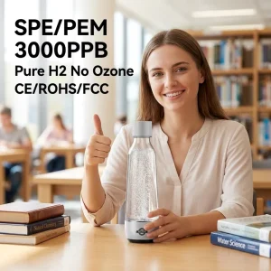 New 3000PPB Hydrogen Water Bottle Generator SPE PEM Tech High Concentration H2 Maker Manufacturer Price Factory Sale CE