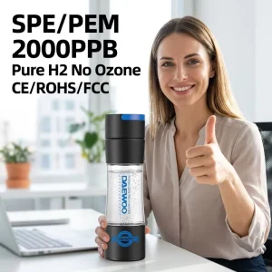 New 420ml Hydrogen Water Bottle Generator SPE PEM Tech 2000PPB High Concentration H2 Maker Manufacturer Price Factory Sale