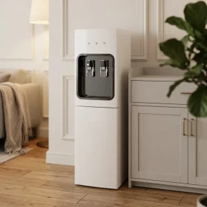 New Freestanding Electric Water Filter Dispenser with RO Ice Maker Top Load Hot Cold Compressor Cooling for Household Hotel Use