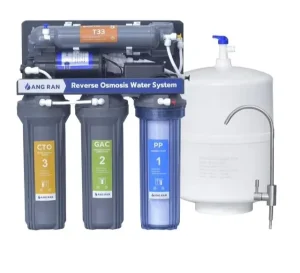 New Gray Color Reverse Osmosis System Home Use RO Water Filter with Pressure Gauge Frame