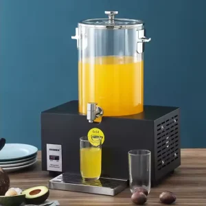 New Single Double Tank Electric Juice Drink Dispenser 220v Refrigeration Cold Beverage Machine Stainless Steel Plastic Dispenser