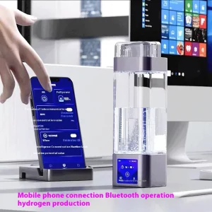 New Upgrade 10000PPB PEM Membrane Hydrogen Water Bottle 350ml Seven Colorful Light Pressure Relief Valve Household Portable