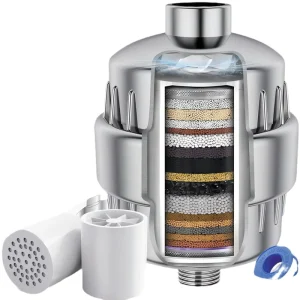 OEM 10 35 Level Impeller Rotating Shower Faucet Water Filter Activated Carbon Filter Element Removes Residual Chlorine