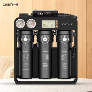 OEM 600GPD 6-Stage Tankless Self-Cleaning Reverse Osmosis Water Filter with Alkaline Filtration Dual Gauge TDS Display and App Control