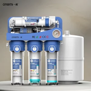 OEM 75 GPD Electric Pressure Gauge RO Water Filter with Pressure Tank 5-Stage System for Home, Office, and Outdoor Use