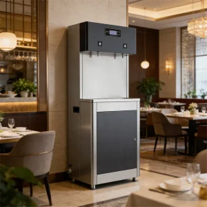 OEM Commercial Electric Drinking Water Dispenser Freestanding Stainless Steel Housing with Hot Cold Tanks for Outdoor Use