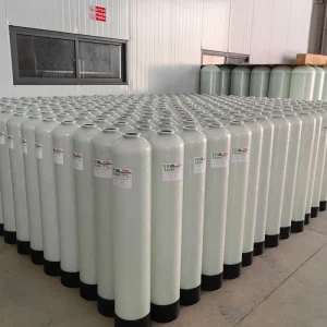 OEM Customizable 1054 FRP Water Treatment Tank Blue Natural Fiberglass Vessel for Softening