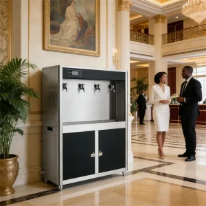 OEM ODM Freestanding Water Dispenser 5 Stage Filter Energy Saving Hot and Cold Water