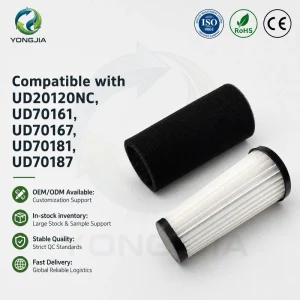OEM ODM Low Price Manual Vacuum Cleaner Filter Cartridge for Household Use Replacement Plastic Part for Dirt Style F112