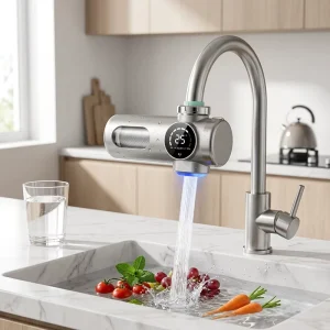 OEM ODM New Design Faucet Water Filter with Smart Screen Remove Scale and Chlorine UV Tap Water Purifier for Home Kitchen