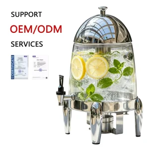 ORIX Commercial Stainless Steel Beverage Dispenser Ice Core 12L Premium Dispensing Tap Eco Friendly Chilled Drink Server for