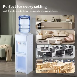 Office and Home Upholstered Barrel Standing Hot and Cold Water Dispenser