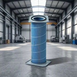 Oilproof Anti-oil High Efficiency Dust Filter Cartridge Square Flange Design Powder Recovery Replacement Air Filter Element
