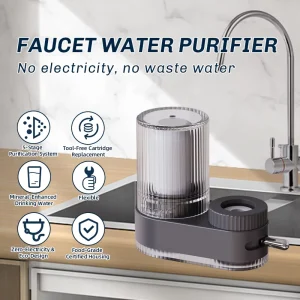 Orange Rapid Flow 400 Gallons Faucet Mount Water Filtration System for Tap Water Faucet Water Filter for Sink