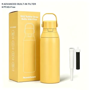 Outdoor Adventure 500ml Filtered Water Bottle Leakproof PFAS Free Stainless Steel Insulated Bottle with Silicone Spout