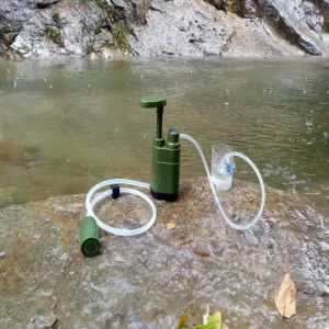 Outdoor Camping Survival Press Filter Water Purifier Portable Water Dispenser