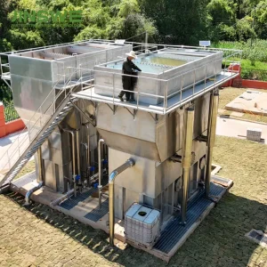 Outdoor Flocculation System River Water Purifier with Pump and PLC Large-Scale Water Treatment Project Devices