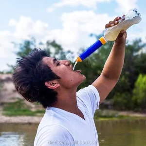 Outdoor Personal Water Filter Straw Portable Direct Drink Solution for Camping & Hiking (PS01)