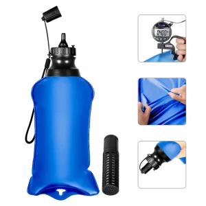 Outdoor Portable 1 Liters Soft Flask Water Bottle with Water Filter Straw Camping Hiking Water Bottle