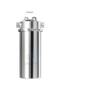 Outdoor Stainless Steel Whole House Water Filter System with Manual Industrial Prefilter Housing, 50 Micron