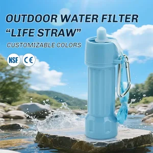 Outdoor Survival Water Filter Straw Water Purifier Portable Drink Water Filter System With Bladder