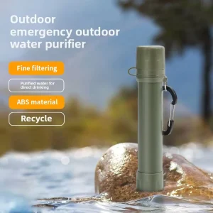 Outdoor Water Purifier and Filter for Camping Hiking Streams Lakes and Emergency Use