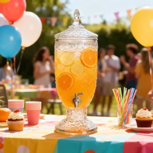 PC Drink Dispenser with Tap Juice Beer Cola Beverage Bucket Reusable Plastic for Hotel Restaurant Bar Commercial Use