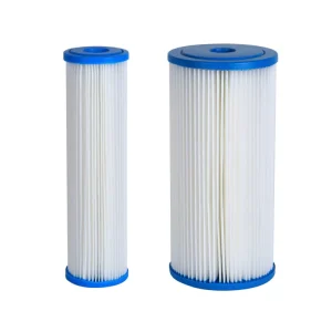 PE 10/20 Inch Polyester Cellulose Pleated Filter Cartridge Paper Water Filter 50 Micron