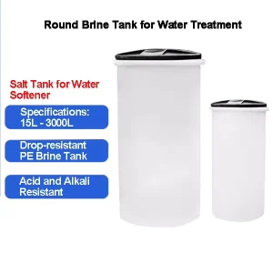 PE Brine Tank Water Softener System High-Density Polyethylene Resin Regeneration Salt Tank Corrosion Resistant 10kg