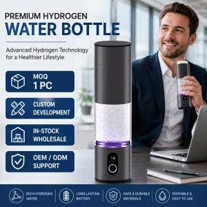 PEM SPE Technology 6000PPB Hydrogen Water Bottle Portable High Concentration Molecular H2 Generator for Home