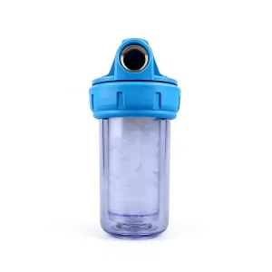 PET Manual Household Water Filter Housing, Single 5 Inch, with 1/2 Inch and 3/4 Inch Connectors for RO Systems