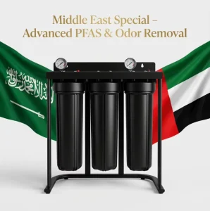 PFAS Removal 20 Inch 3 Stage Big Blue Whole House Water Filter System PFOA PFOS Treatment Heavy Duty Water Purifier