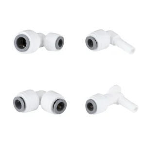 POM L-Type Quick Connector for RV, Outdoor, and Whole House Water Filter Purifier Systems